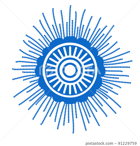 藍色按鈕藍色圖標的插圖 藍色按鈕藍色圖標的插圖 91229759