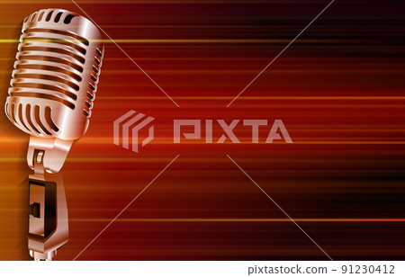 abstract blurred music background with retro microphone abstract blurred music background with retro microphone 91230412