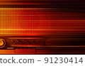 abstract blurred music background with retro radio 91230414