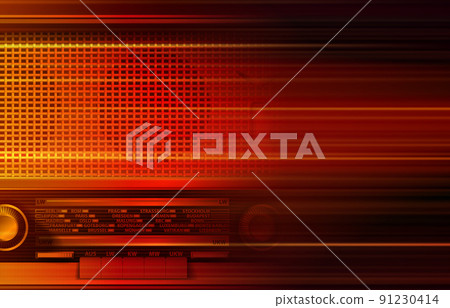 abstract blurred music background with retro radio - Stock Illustration  [91230414] - PIXTA