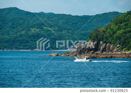 藍色的大海 藍天 長島海峽 豐島 91230625