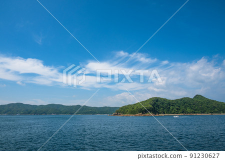 藍色的大海 藍天 長島海峽 豐島 91230627