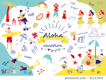 享受熱帶國家的人們 享受熱帶國家的人們 91231643