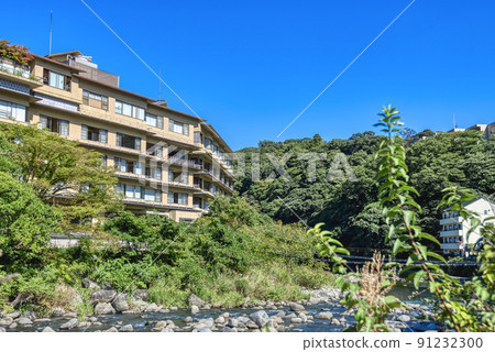 Kanagawa Prefecture Hakone Yumoto Ryokan and River Kanagawa Prefecture Hakone Yumoto Ryokan and River 91232300