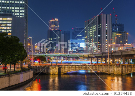 大阪中之島大江橋夜景（飛龍橋觀景） 91234438