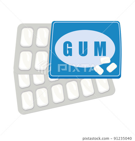 gum isolated on a white background, vector illustration 91235040