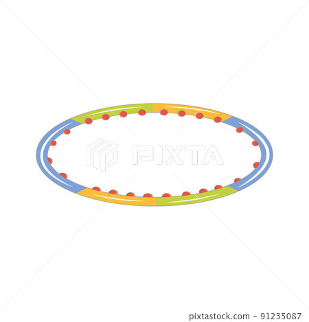 Fitness hoop for a slim figure, color isolated vector in flat style, icon 91235087