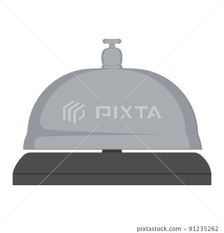 Hotel desk bell, service bell, bell icon at the reception. Flat vector illustration. Hotel desk bell, service bell, bell icon at the reception. Flat vector illustration. 91235262