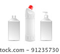 Plastic bottle with cleaner product. Mock-up vector illustration 91235730