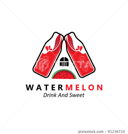 Vector Illustration Of Fresh Fruit Watermelon Fruit Logo Red, Available In The Market, Screen Printing Design, Sticker, Banner, Fruit Company Vector Illustration Of Fresh Fruit Watermelon Fruit Logo Red, Available In The Market, Screen Printing Design, Sticker, Banner, Fruit Company 91236710