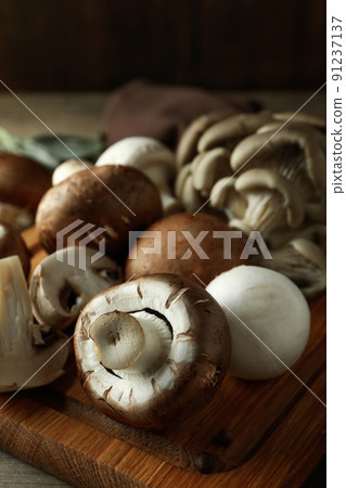 Concept of tasty food with mushroom, close up Concept of tasty food with mushroom, close up 91237137