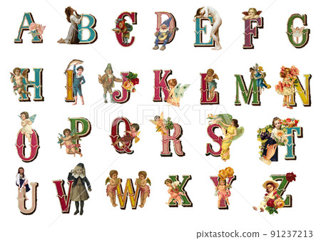 Vintage alphabet set 91237213