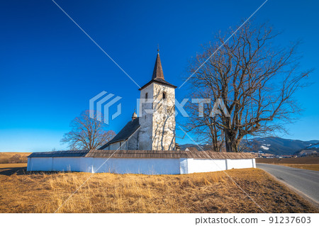 Gothic Church of All Saints Ludrova, Slovakia. 91237603