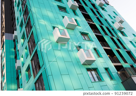facade of a modern apartment building 91239072