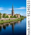 River Tay and Perth City centre 91240233