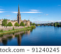 Perth City Centre and River Tay 91240245