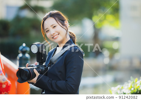 出差拍攝女攝影師 出差拍攝女攝影師 91242082