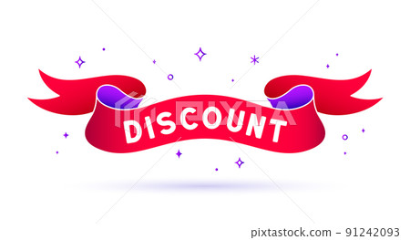 Discount. Red vintage ribbon Discount. Red vintage ribbon 91242093
