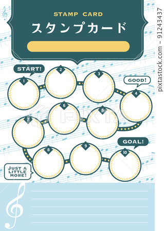 樂譜背景郵票卡安裝矢量圖 91243437