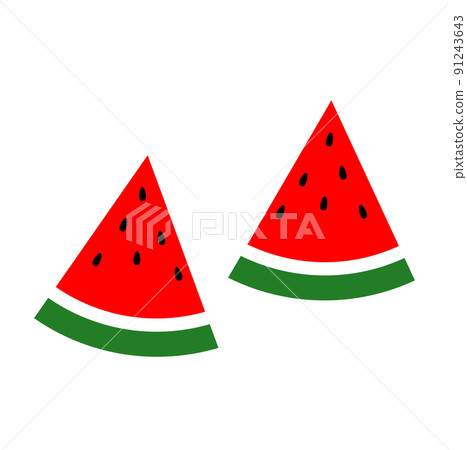Flat and simple watermelon 91243643
