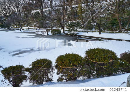 Akita Prefecture Winter Senshu Park Moat 91243741