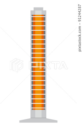 Illustration of a tower type stove Illustration of a tower type stove 91244287