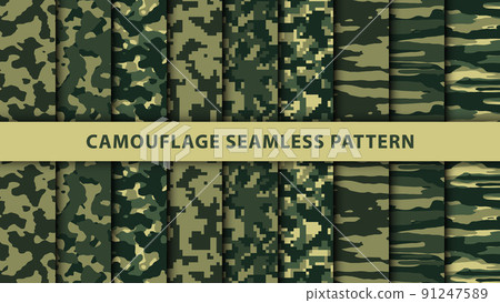 Tropical military and army camouflage seamless pattern Tropical military and army camouflage seamless pattern 91247589