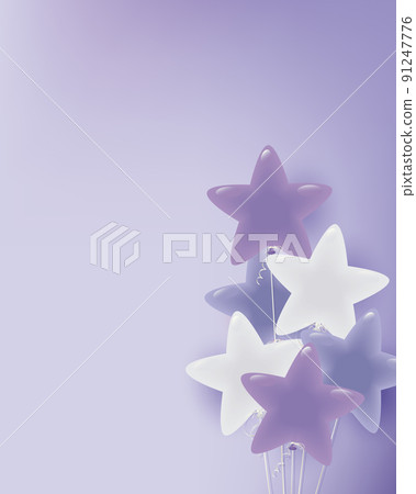 Neutral star-shaped balloon illustration background Neutral star-shaped balloon illustration background 91247776