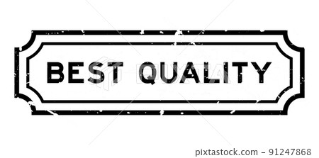 Grunge black best quality word rubber seal stamp on white background 91247868