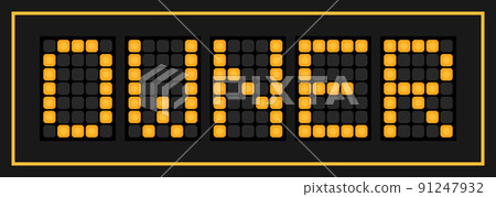 Orange color led banner in word owner on black background Orange color led banner in word owner on black background 91247932