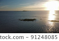 Aerial view of the sea with a drone 91248085