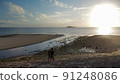 Aerial view of the sea with a drone 91248086