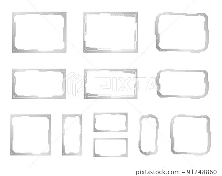 金屬和螺絲機械框架_插圖素材集 91248860