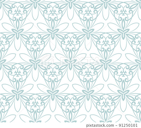 Floral Seamless Vector Pattern With Leaves - Stock Illustration ...