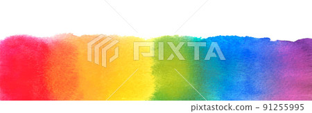 Watercolor rainbow flag of LGBT. Gay, Lesbian, Bisexual, Transgender and Queer pride symbol 91255995