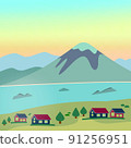 Landscape of a foreign country town 91256951