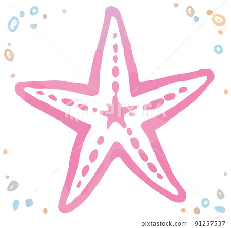 Watercolor style, starfish. Vector illustration material. Watercolor style, starfish. Vector illustration material. 91257537