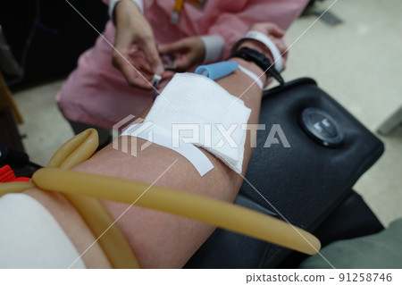 Blood donation, blood extraction, blood donation 91258746