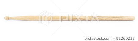 wooden drum stick on white background wooden drum stick on white background 91260232