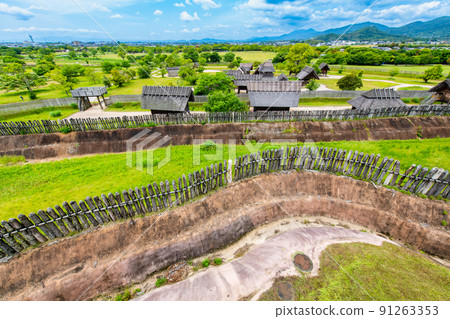 佐賀縣吉野裡歷史公園-倉和市(從南內船體俯視)- 佐賀縣吉野裡歷史公園-倉和市(從南內船體俯視)- 91263353