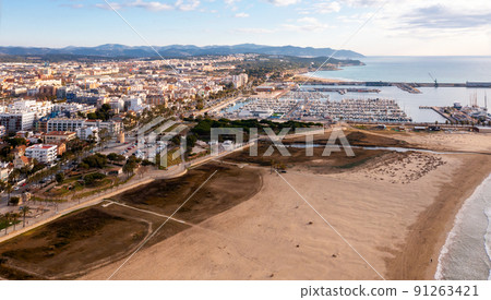 Aerial photo of Vilanova i la Geltru, province of Barcelona, Spain 91263421