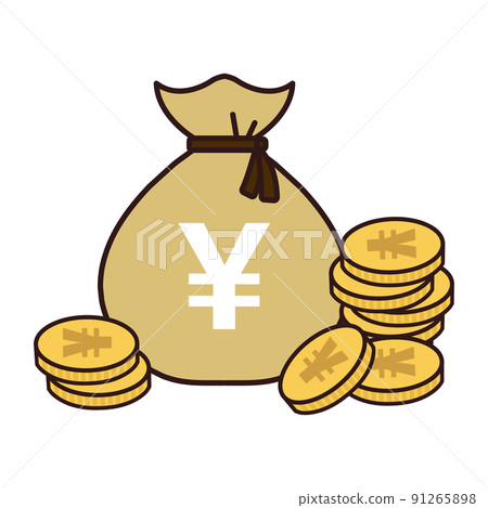 金幣、黃金和袋子 91265898