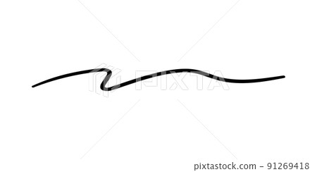 Hand-painted wind line material curve black 91269418