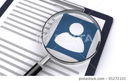 個人簡歷、放大鏡、簡歷調查圖片 個人簡歷、放大鏡、簡歷調查圖片 91272101