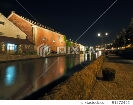 Otaru Canal Night View 91272495