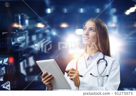 Moderm medicine concept . Mixed media Moderm medicine concept . Mixed media 91273073