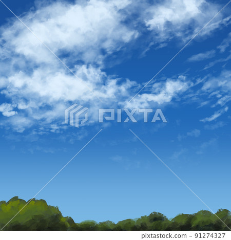 Blue sky and forest landscape Blue sky and forest landscape 91274327