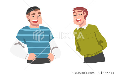 Laughing Out Loud Man Character Feeling Amused and Full of Fun Vector Set Laughing Out Loud Man Character Feeling Amused and Full of Fun Vector Set 91276243