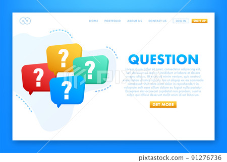 Color bubble with Question mark set. Vector stock illustration Color bubble with Question mark set. Vector stock illustration 91276736