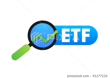 Gold template. ETF trading, exchange traded funds, financial analytics. Financial investment trade 91277220